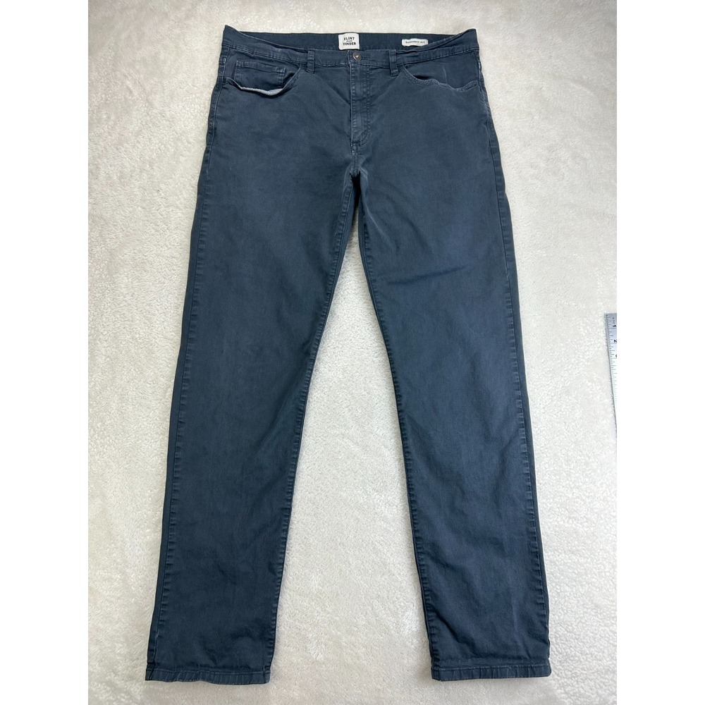 Flint And Tinder 365 Chino Pants Mens 36x34 Blue Straight Fit 5 Pocket Classic